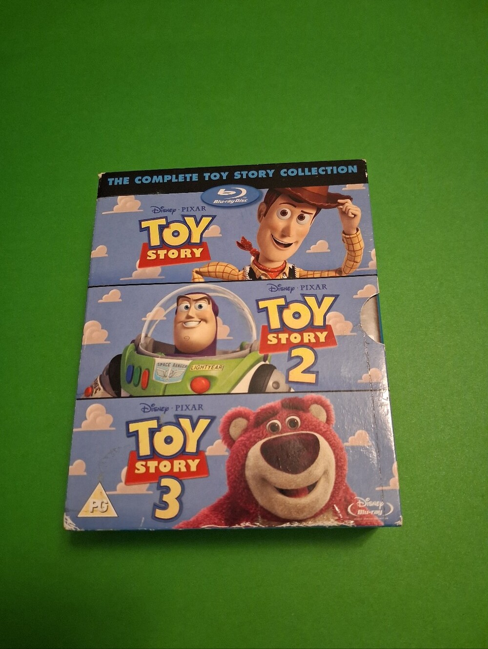 Toy Story Parts 1, 2 & 3 Blu-ray set.